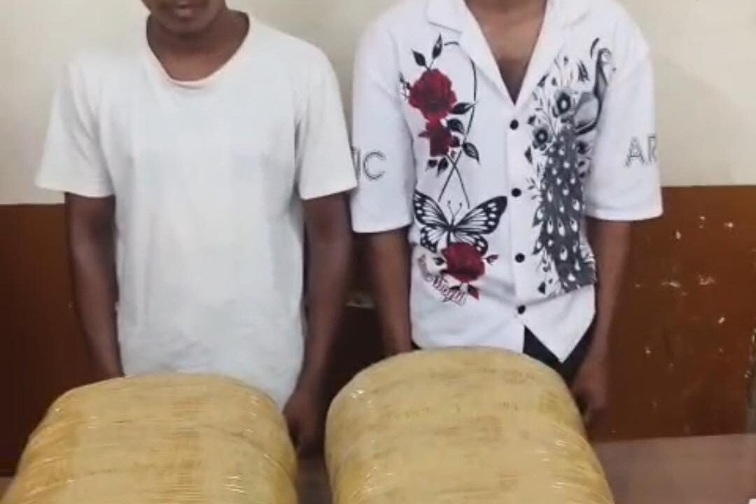 रायपुर में गांजा तस्करी का खुलासा: ओडिशा के दो युवक गिरफ्तार, 18.33 किलो गांजा जब्त, कीमत ₹9.16 लाख बताई गई