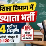 CG में 854 व्याख्याताओं की भर्ती: हिन्दी, अंग्रेजी और संस्कृत में सबसे ज्यादा 120-120 पद, नवंबर में परीक्षा