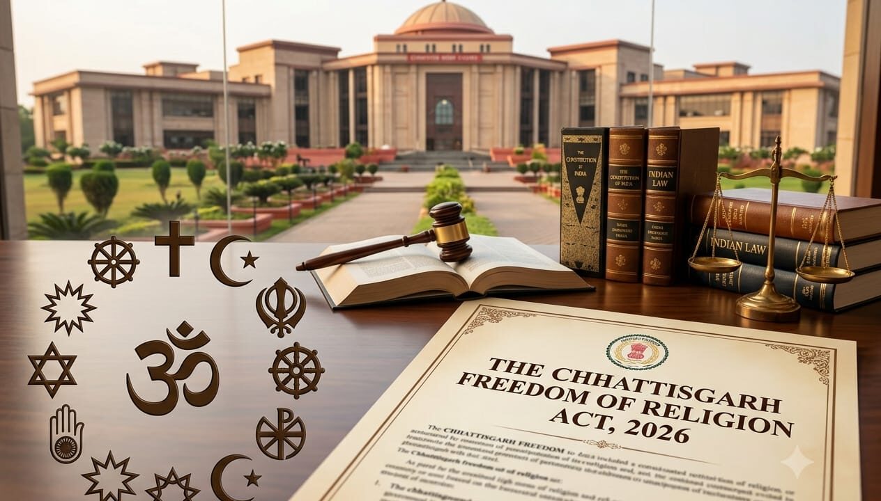 छत्तीसगढ़ उच्च न्यायालय में ‘छत्तीसगढ़ धर्म स्वतंत्रता अधिनियम 2026 व नियम 2026’ को चुनौती: युगल पीठ ने राज्य सरकार से 3 सप्ताह में माँगा जवाब